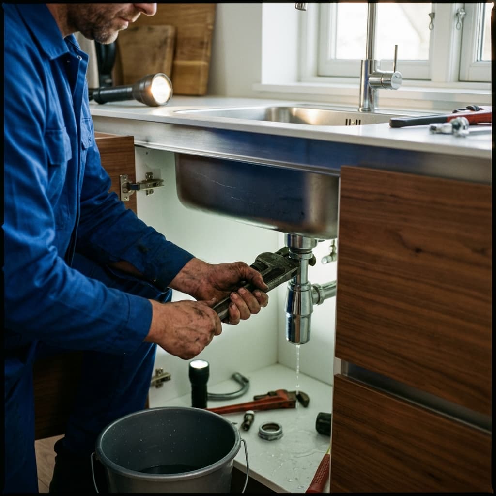 Plombier en intervention