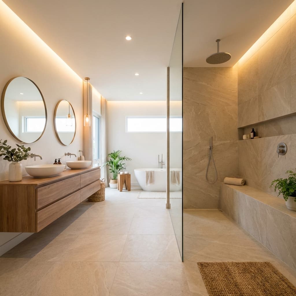 Rénovation salle de bain moderne